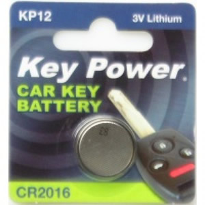 Key Power Car Key Fob Battery KP12 CR2016 3V Lithium Cell Watch